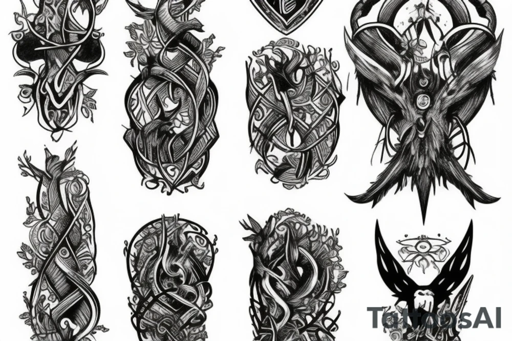 yggdrasil auf der Brust tattoo idea