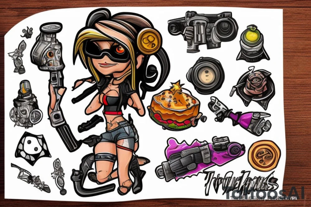 Tiny tina From Borderlands tattoo idea
