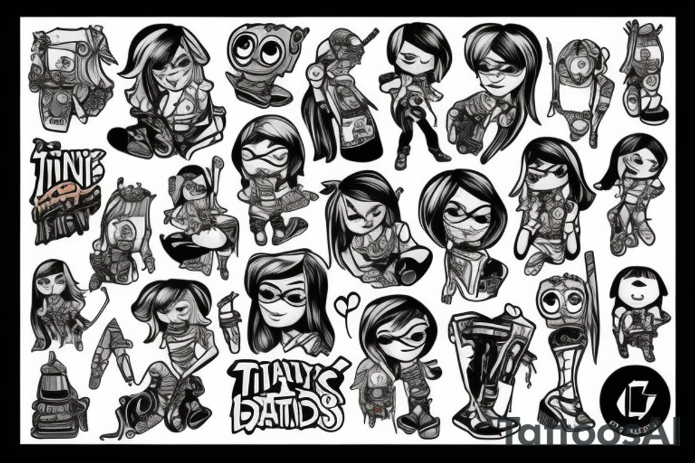 Tiny tina From Borderlands tattoo idea