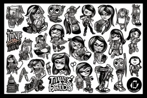 Tiny tina From Borderlands tattoo idea