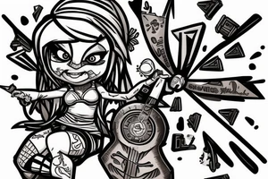 Tiny tina From Borderlands tattoo idea