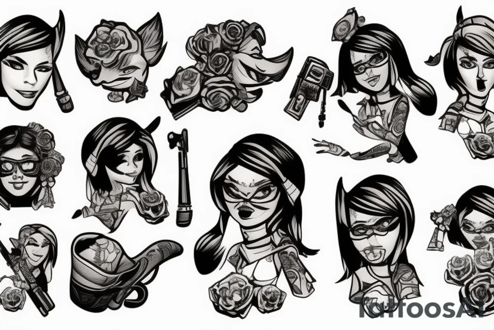 Tiny tina From Borderlands tattoo idea