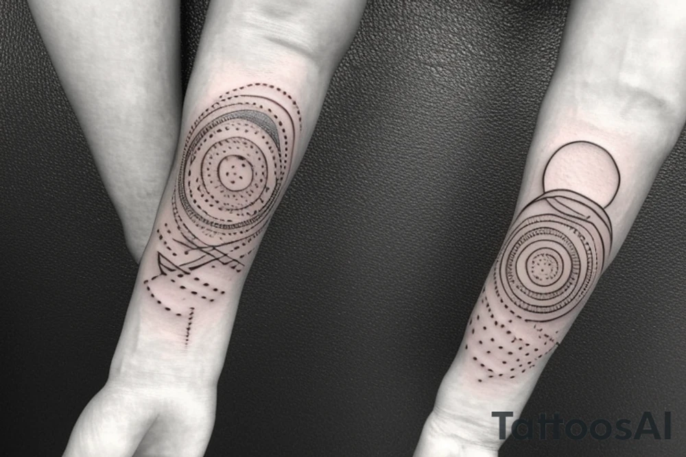 Dotted circle tattoo sleeve tattoo idea