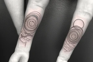 Dotted circle tattoo sleeve tattoo idea