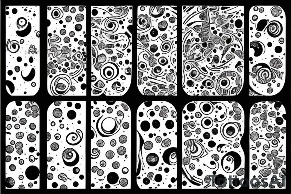 Abstract dots tattoo idea