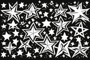 Abstract stars tattoo idea
