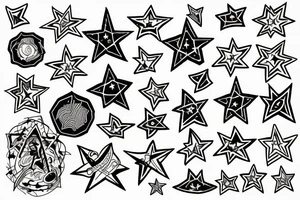 Abstract stars tattoo idea