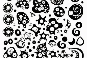 Shadows and dots tattoo idea