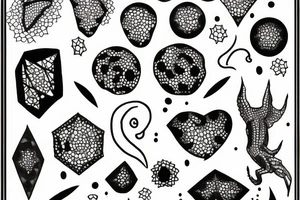 Shadows and dots tattoo idea