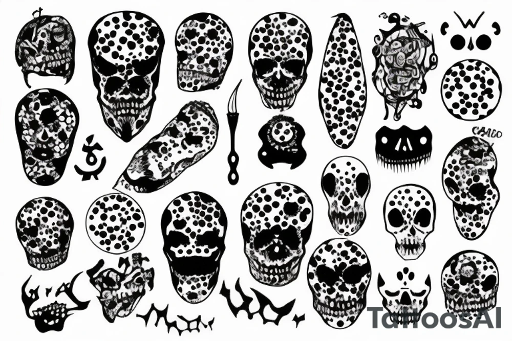Scary dots tattoo idea