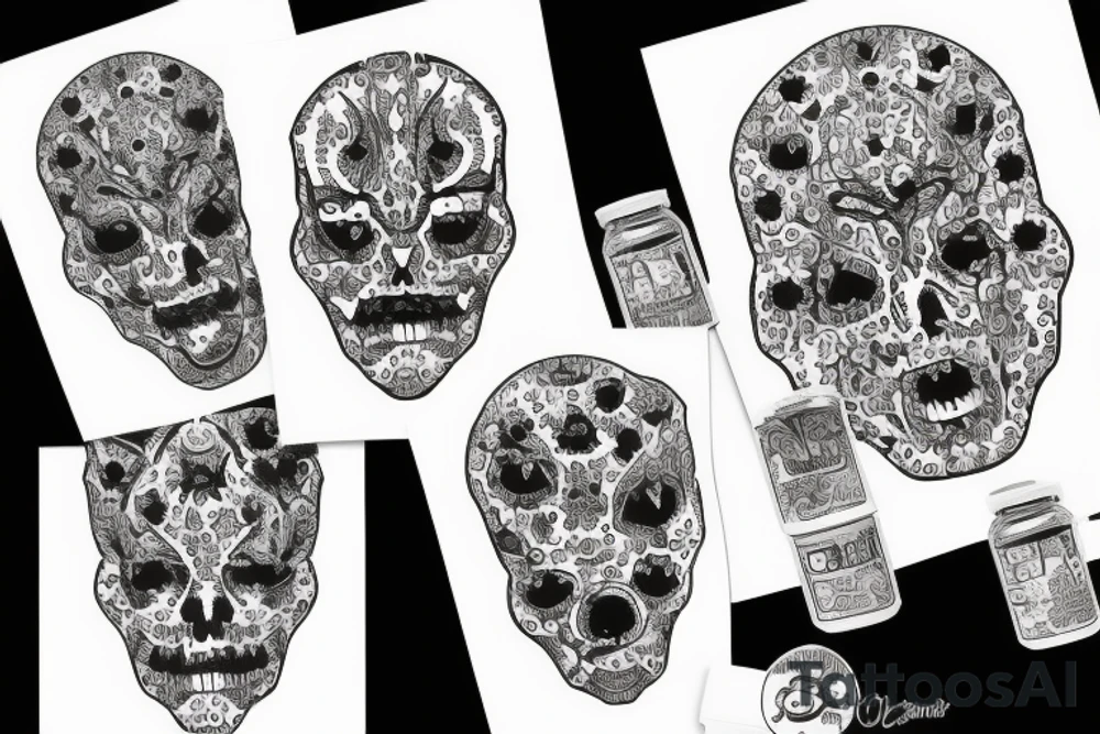 Scary dots tattoo idea