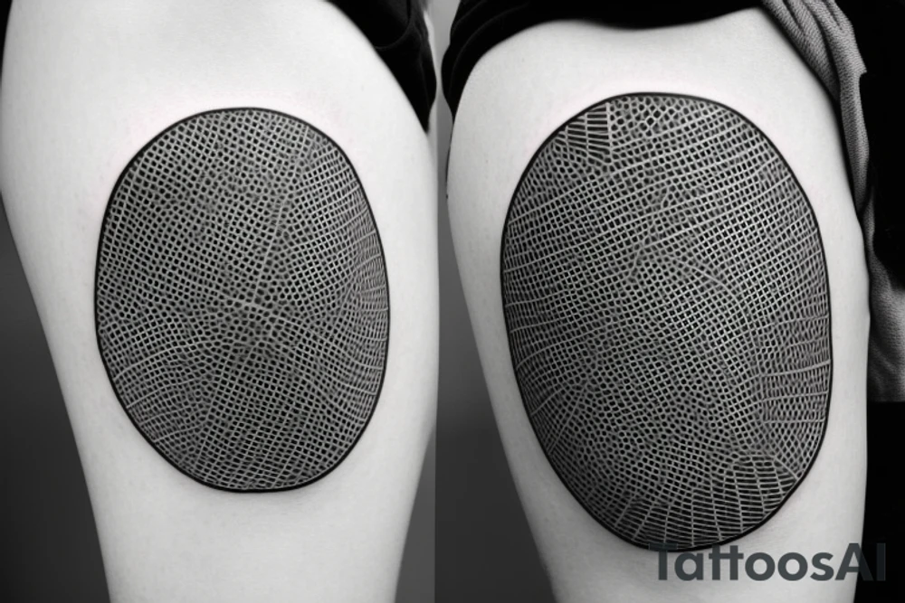 Abstract black lines and holes tattoo idea