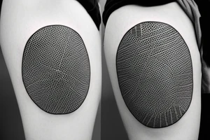 Abstract black lines and holes tattoo idea