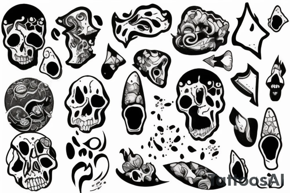 Acid holes tattoo idea