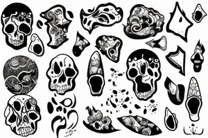 Acid holes tattoo idea