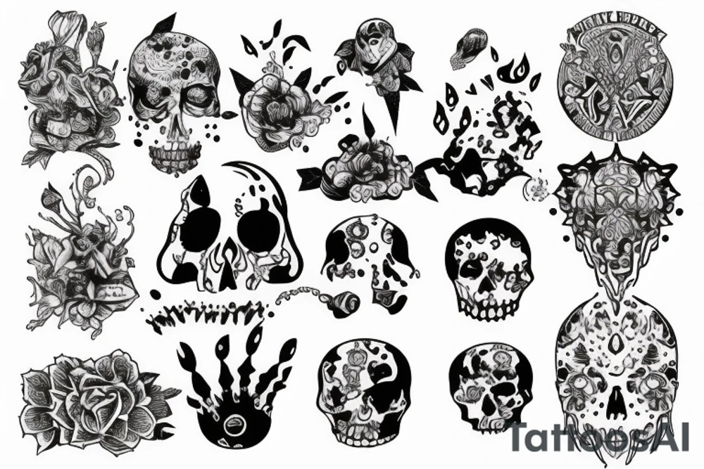 Acid holes tattoo idea