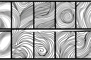 Black abstract lines tattoo idea