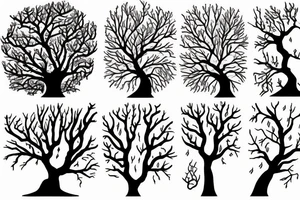Black tree limbs tattoo idea