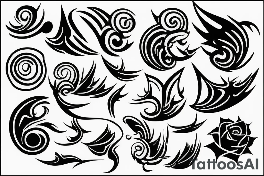 Tiny black symbol with shaded background tattoo idea
