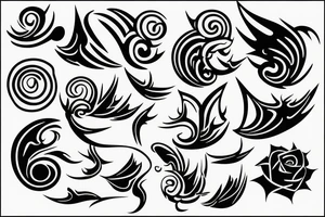 Tiny black symbol with shaded background tattoo idea