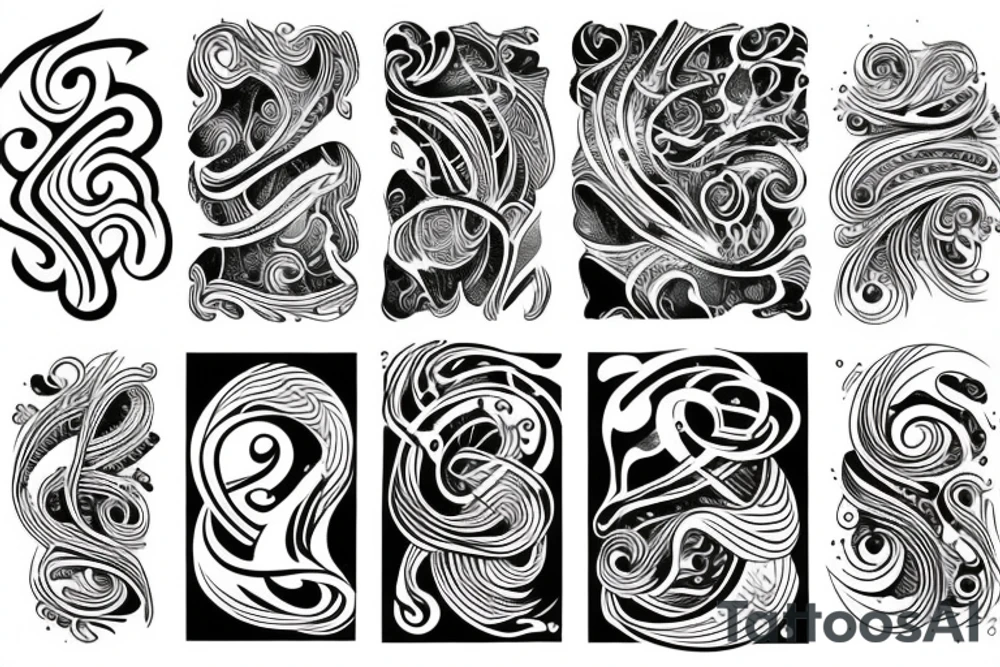 Fluid abstract tattoo idea