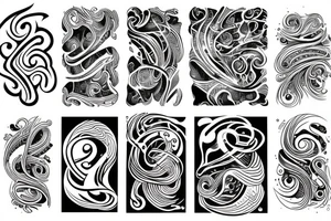 Fluid abstract tattoo idea
