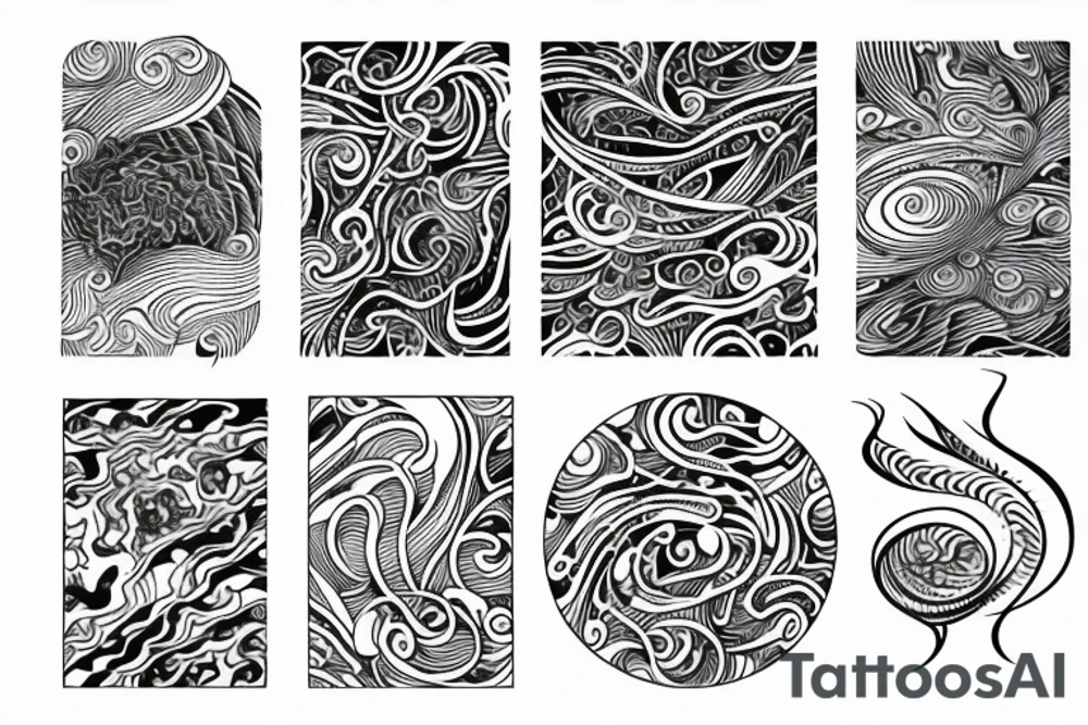 Fluid abstract tattoo idea