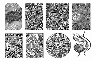 Fluid abstract tattoo idea