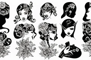 Girl pose tattoo idea