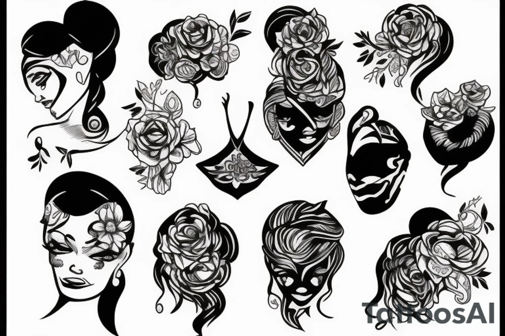 Girl pose tattoo idea
