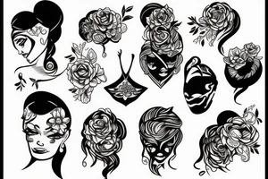 Girl pose tattoo idea