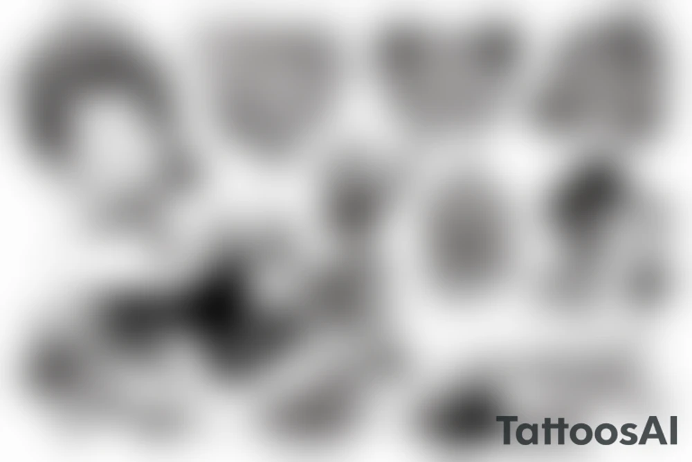 Girl sitting in bed tattoo idea