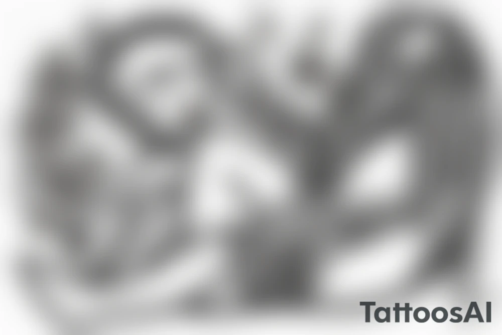 Girl sitting in bed tattoo idea