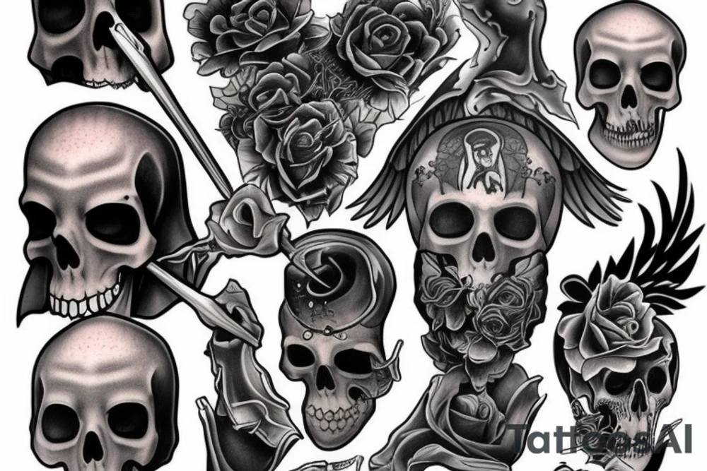 tattoo of grim reaper tattoo idea