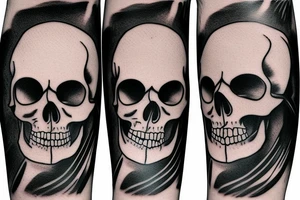 forearm tattoo of a grim reaper skull tattoo idea