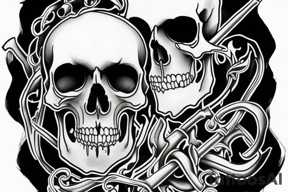 forearm tattoo of a grim reaper skull tattoo idea