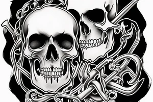 forearm tattoo of a grim reaper skull tattoo idea