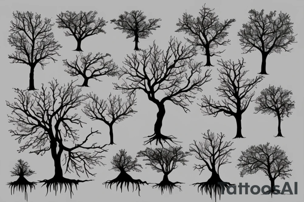 a tree planted by the water that sends out its roots by the stream tattoo idea a tree planted by the water that sends out its roots by the stream tattoo idea