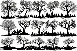 a tree planted by the water that sends out its roots by the stream tattoo idea