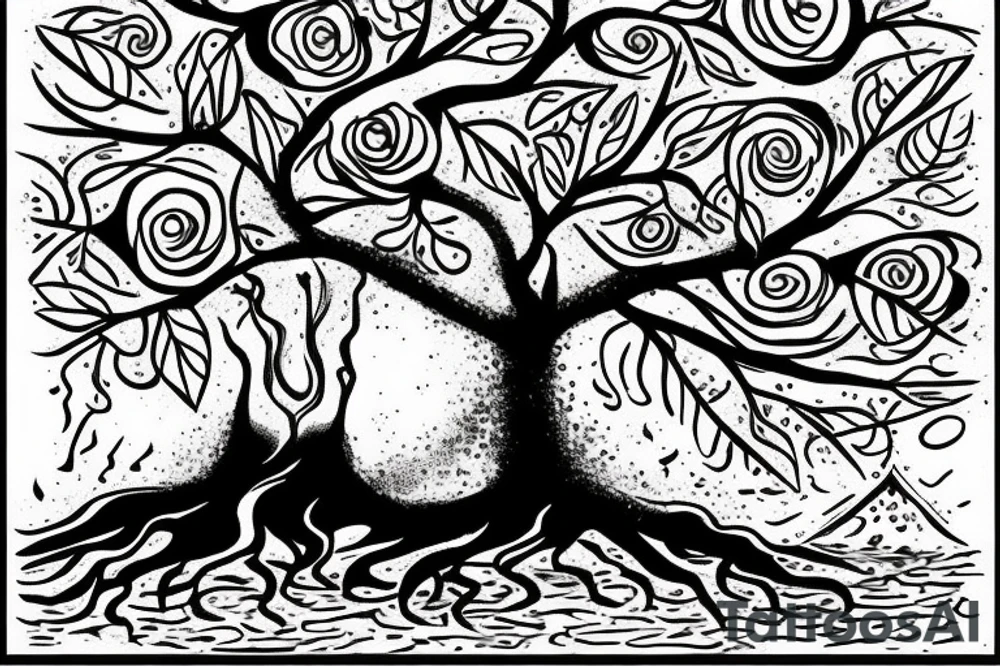 a tree planted by the water that sends out its roots by the stream tattoo idea a tree planted by the water that sends out its roots by the stream tattoo idea