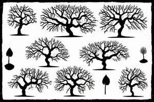a tree planted by the water that sends out its roots by the stream tattoo idea
