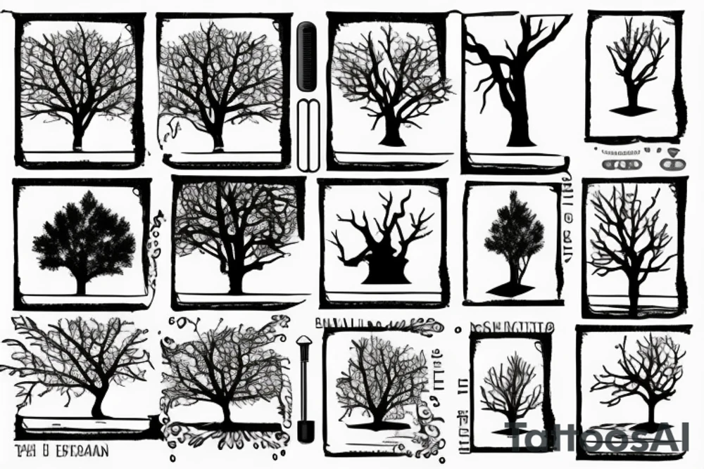 a tree planted by the water that sends out its roots by the stream tattoo idea