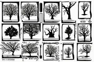 a tree planted by the water that sends out its roots by the stream tattoo idea
