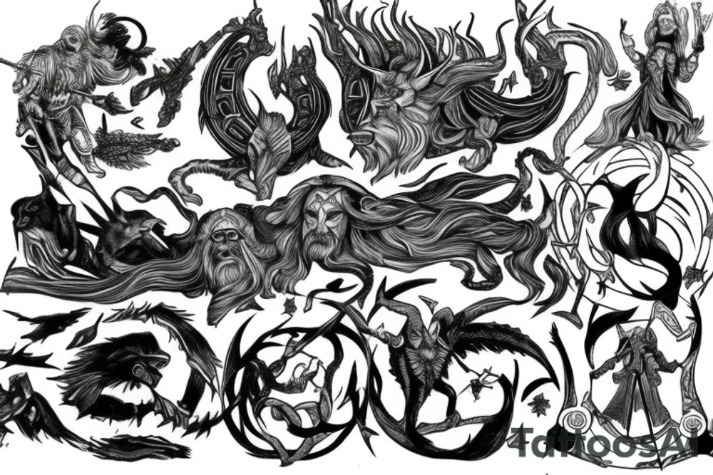 Norse mythology and the Heimdallr versus Loki duel tattoo idea