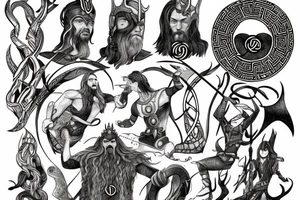 Norse mythology and the Heimdallr versus Loki duel tattoo idea