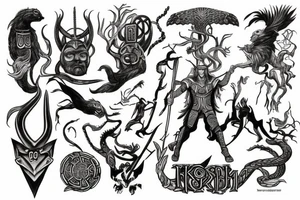 Norse mythology and the Heimdallr versus Loki duel tattoo idea