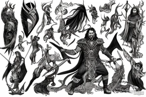 Norse mythology and the Heimdallr versus Loki duel tattoo idea