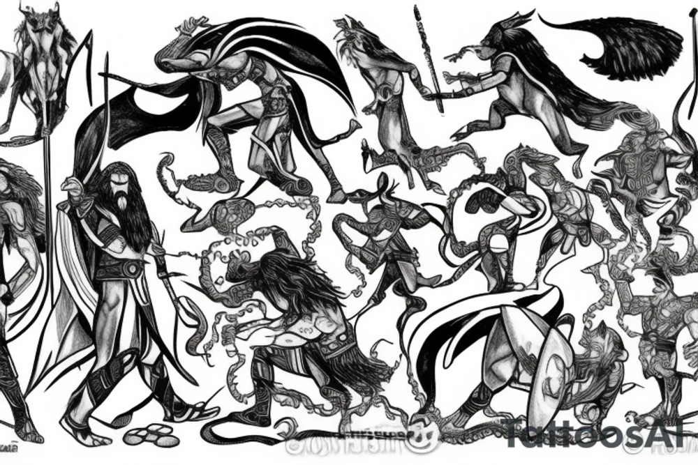 Norse mythology and the Heimdallr versus Loki duel tattoo idea