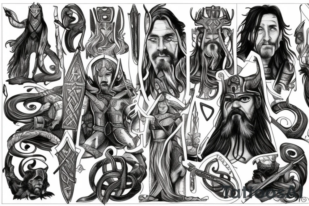 Norse mythology and the Heimdallr versus Loki duel tattoo idea