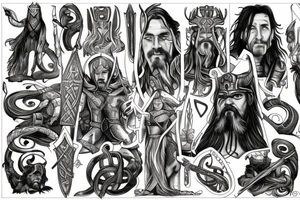 Norse mythology and the Heimdallr versus Loki duel tattoo idea